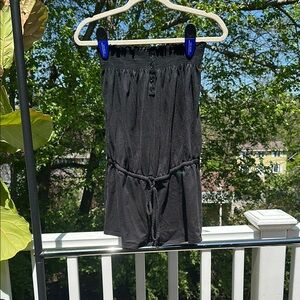 Black Strapless Romper